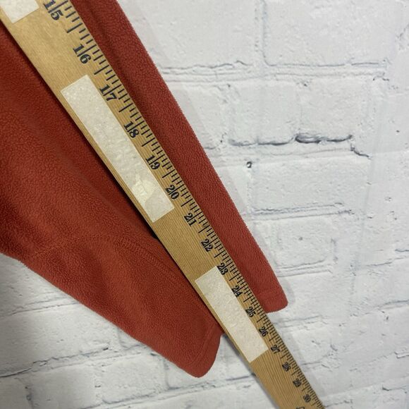 Columbia Sweater Men XL Fleece Orange Long Sleeve Polyester Light Weight Pull - Picture 9 of 10